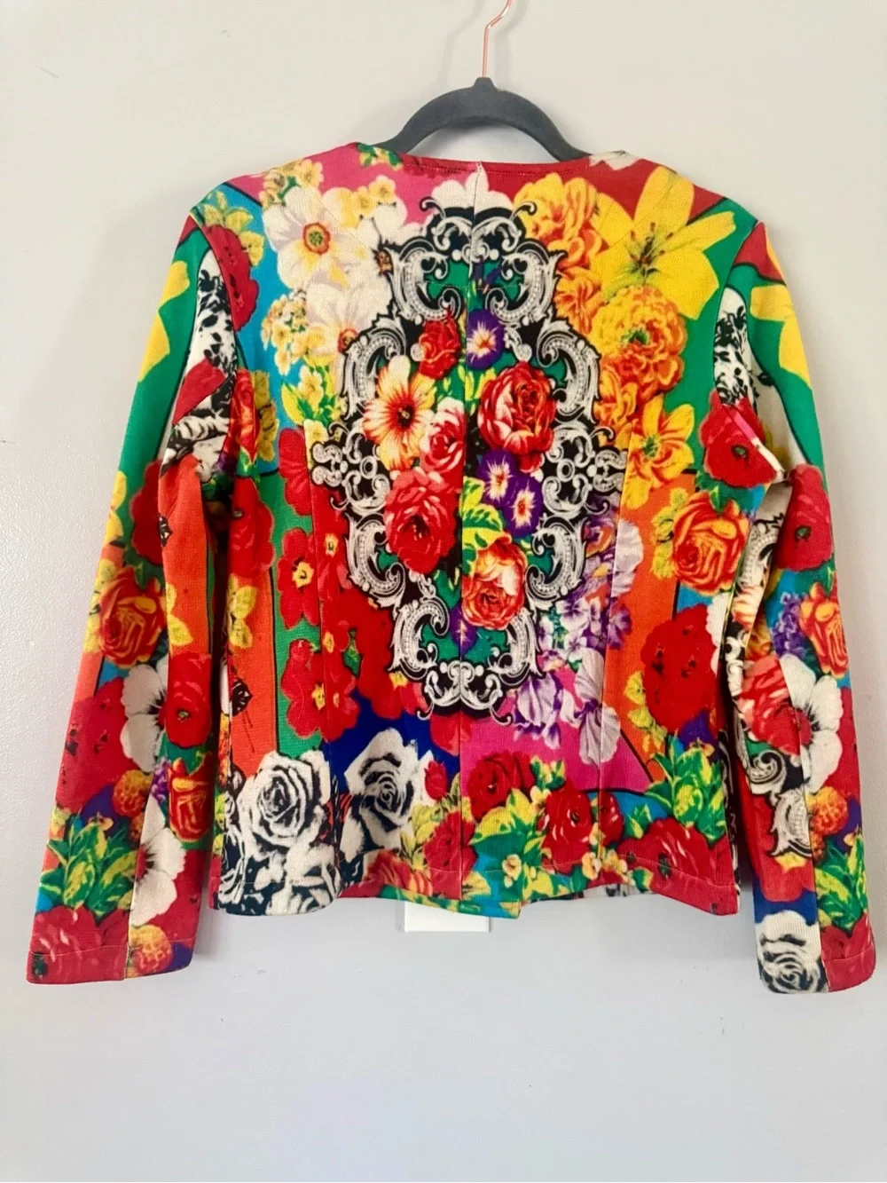 RAGE Vintage Maximalist Floral Baroque Print Jacket Blazer - Size L - Picture 3 of 4